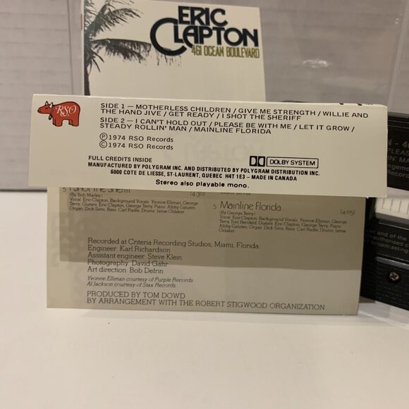 Eric Claptons 461 Ocean Bouevard Cassette 1974 RSO Records M1P4-1-9451 Canada - Picture 10 of 11